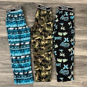 Hurley Kids Pajama Bottoms - Blue, Green, Black